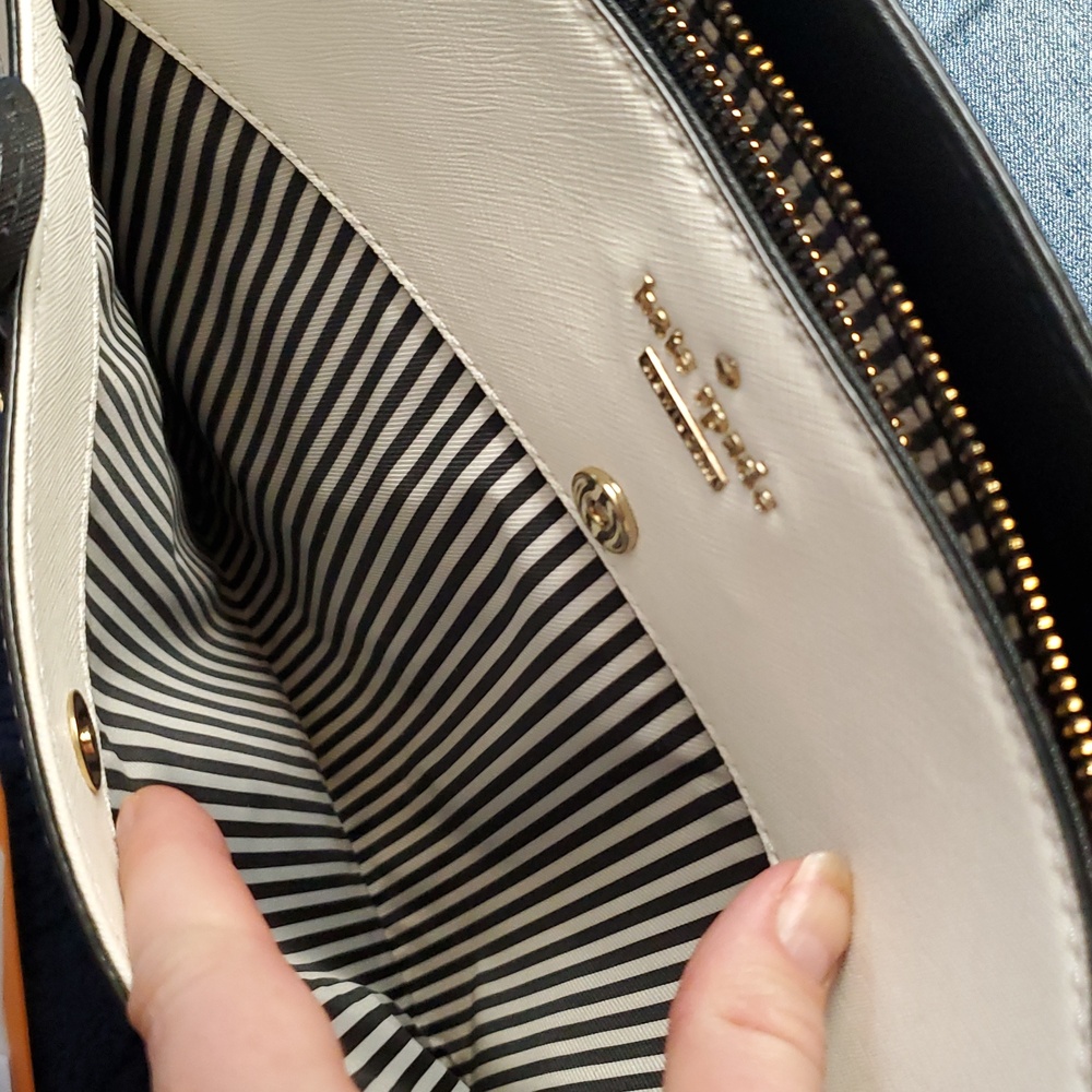 Kate Spade‎ New York Cameron Street Havana Color Block Black and White Tote Bag - Picture 12 of 15